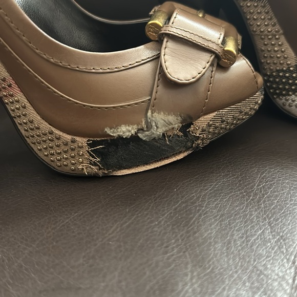 Burberry Heels Original Print Dark Brown - Picture 5 of 9